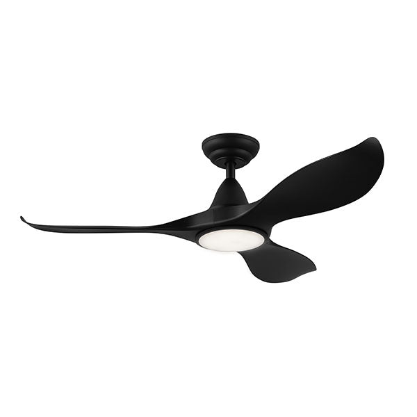 Eglo Noosa 46-inch 116cm DC Ceiling Fan with 18W LED CCT Light in Black - Energy Efficient Quiet Cooling for Living Room, Bedroom & Outdoor Spaces