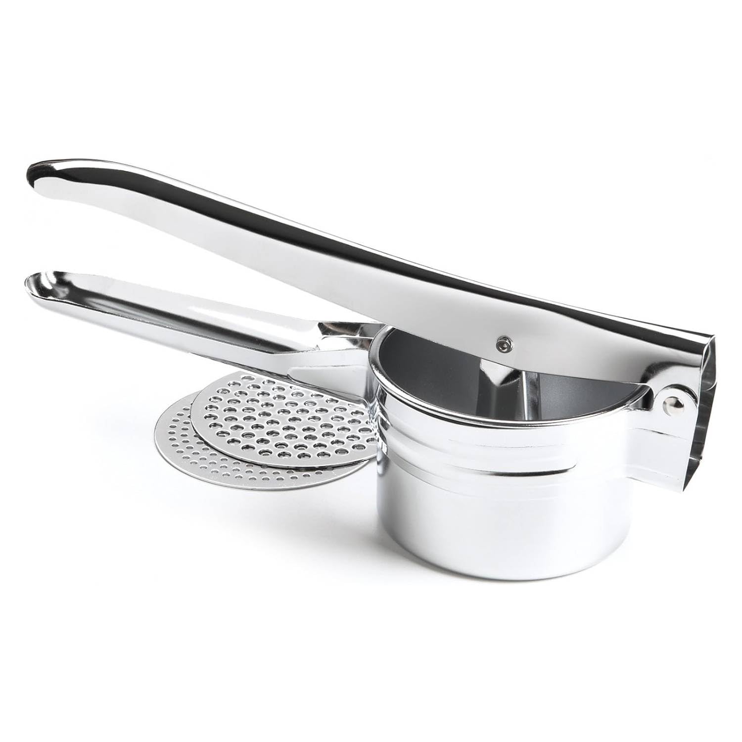 Fox Run 5773 Stainless Steel Potato Ricer & Fruit Press - Heavy Duty Chrome Plated for Smooth Mashed Potatoes, Baby Food & Juicing - Perfect for Kitchens, Restaurants & Home Cooking