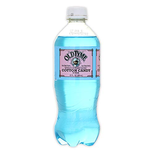 Old Tyme Cotton Candy Soda - 24 Pack of 20oz Bottles | Sweet Fluffy Candy Flavored Soft Drink | Perfect for Parties, Carnivals & Summer Treats