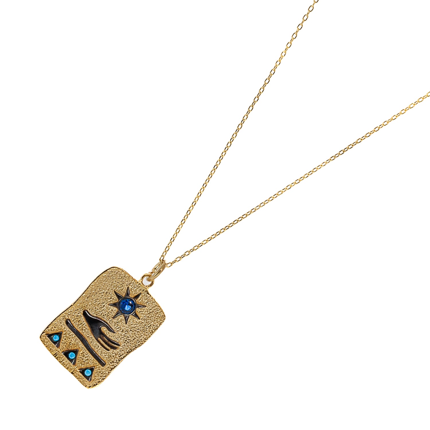Egyptian All In Your Hands Sun Gold Necklace - Elegant 18K Gold Plated Pendant for Women | Perfect for Parties, Weddings & Special Occasions