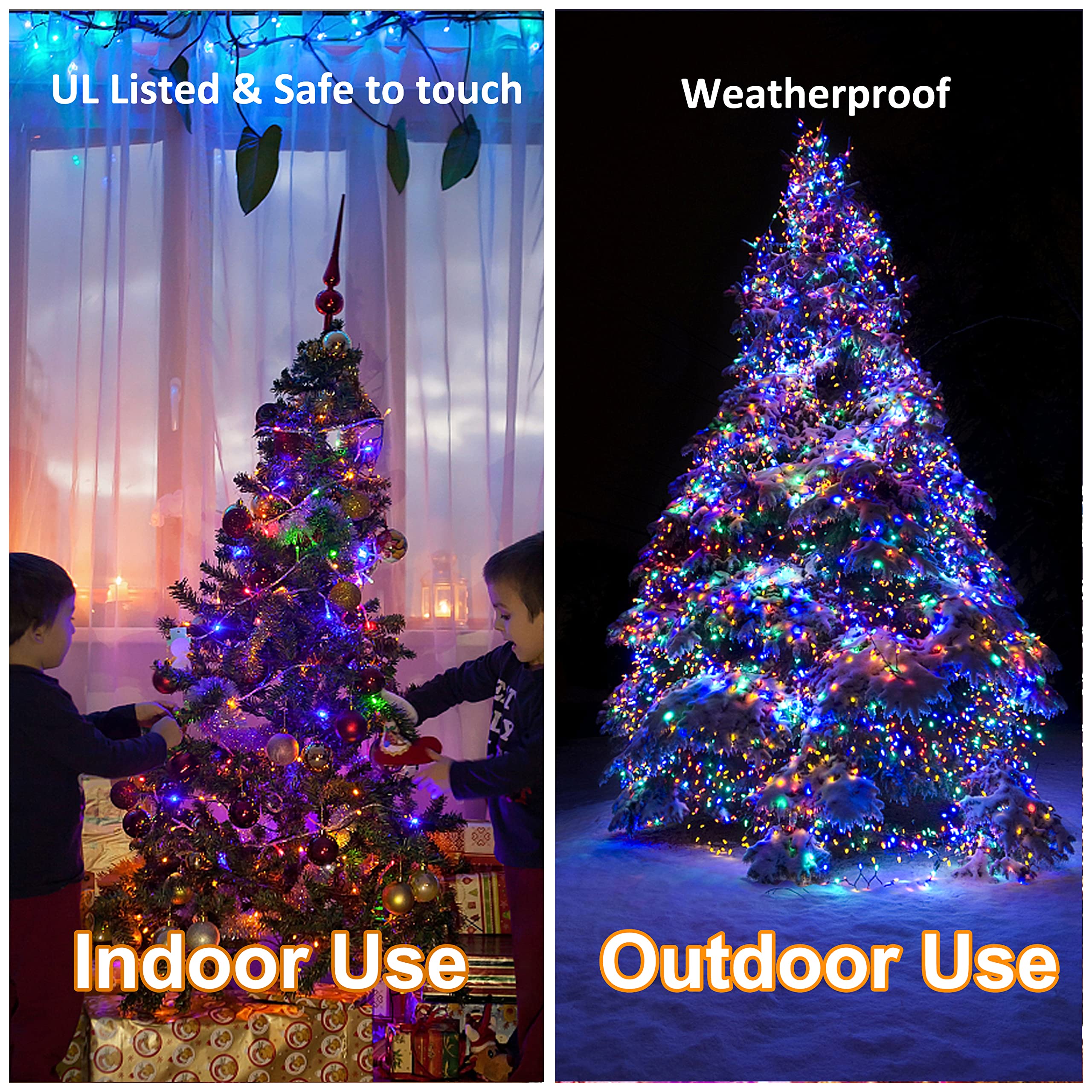 Lomotech 100FT 300 LED Christmas String Lights - 8 Lighting Modes with Timer, Waterproof & Connectable Plug-in Fairy Lights for Indoor Outdoor Holiday Decorations | Perfect for Home, Garden, Party, Xmas Tree & Winter Decor