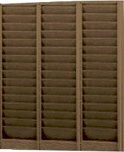 VICS Landscape ID Badge Holder - Liberty Model 190-45-WM with 45 Pockets in Brown | Perfect for Events, Conferences & Workplace Security