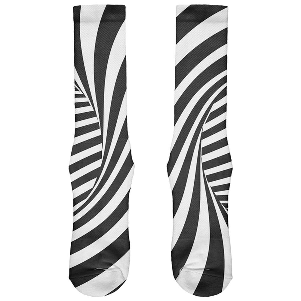 Trippy Black and White Swirl Soft Socks for Women & Men - Cozy Non-Slip Casual Socks for Home, Yoga, and Lounge Wear