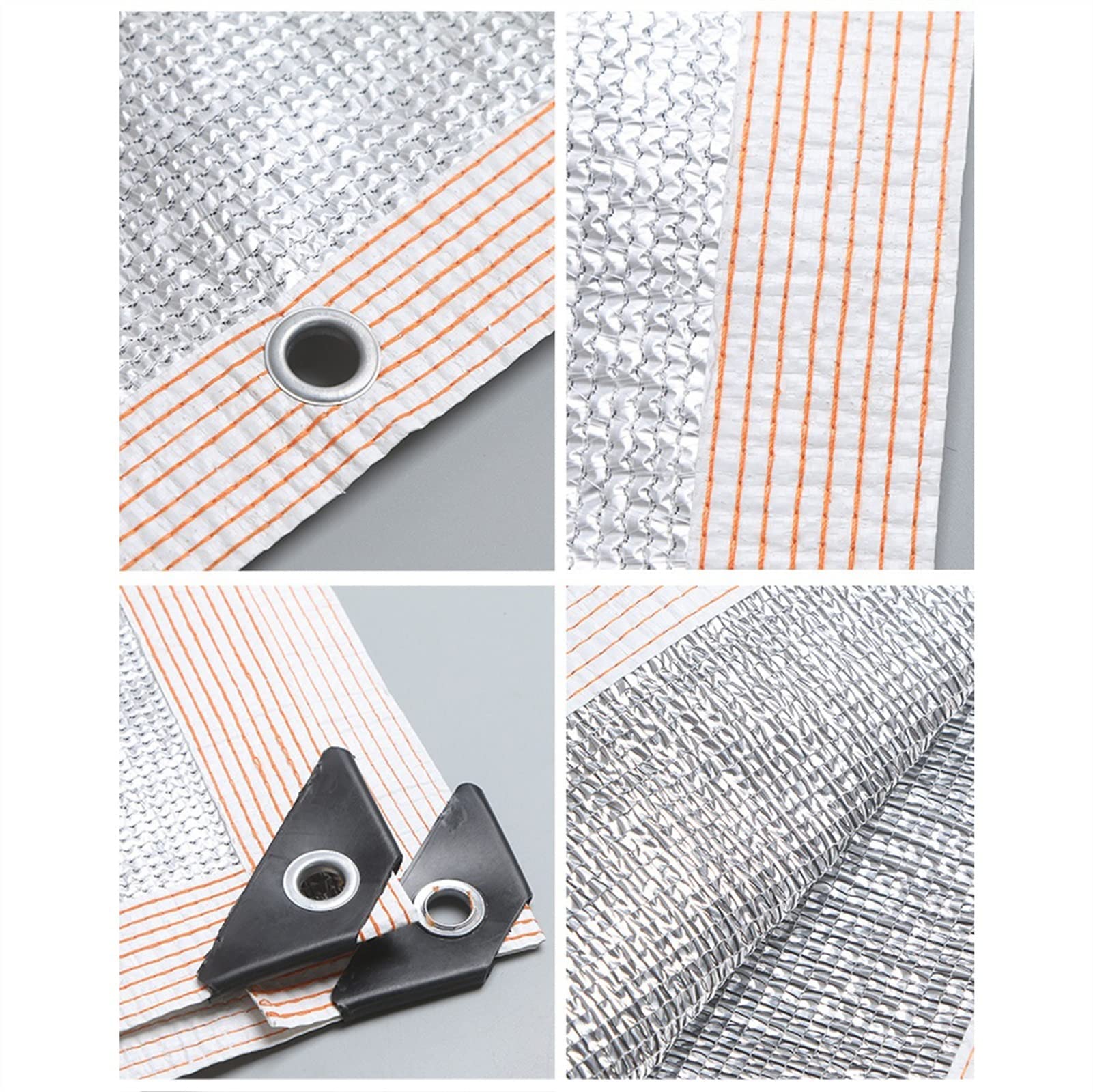 Premium Aluminet Shade Cloth - 99% UV Blocking Outdoor Shade Tarp with Reinforced Grommets | Durable Shade Netting for Car Covers, Dog Kennels, Greenhouses, Gardening & Patio Protection (Silver, 4x9m/13x29ft) | Ideal for Sun Protection, Heat Reduction & Outdoor Comfort