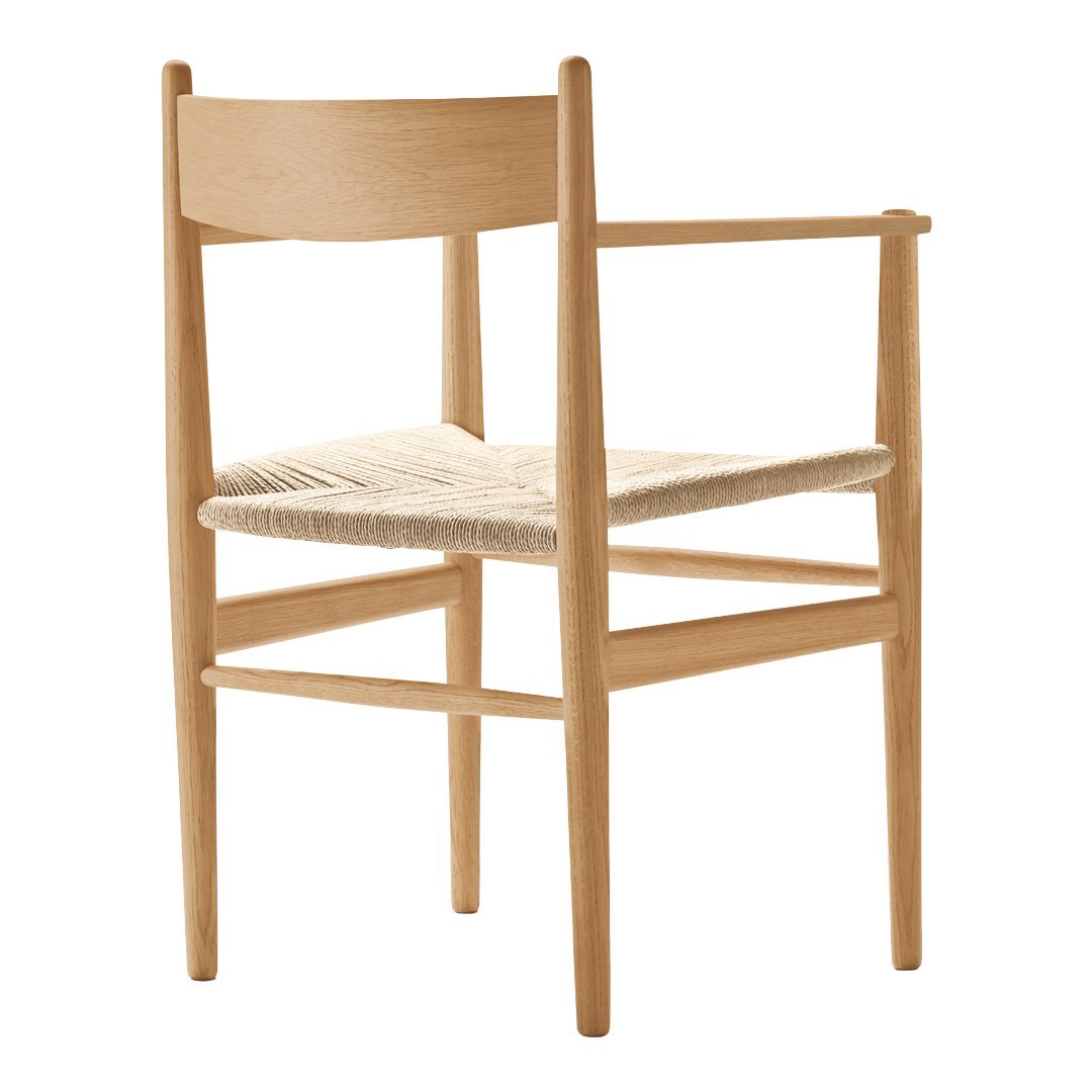 Carl Hansen & Son Wegner CH37 Armchair - Mid-Century Modern Lounge Chair for Living Room, Office & Reading Nook