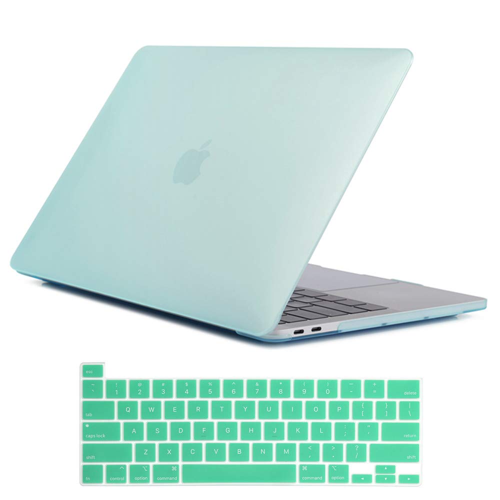 Se7enline Hard Protective Case for MacBook Pro 16-inch (2019/2020/2021 Models A2141 MVVL2CH/A) - Compatible with Touch Bar & Touch ID | Includes Silicone Keyboard Cover | Aqua Green | Perfect for Work, Travel & School Protection