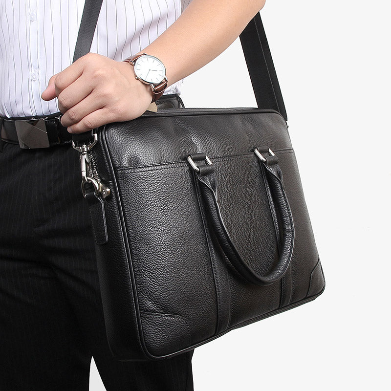 Genuine Leather Messenger Bag for Men & Women - Stylish & Durable Crossbody Laptop Bag - Perfect for Work, Travel & Everyday Use