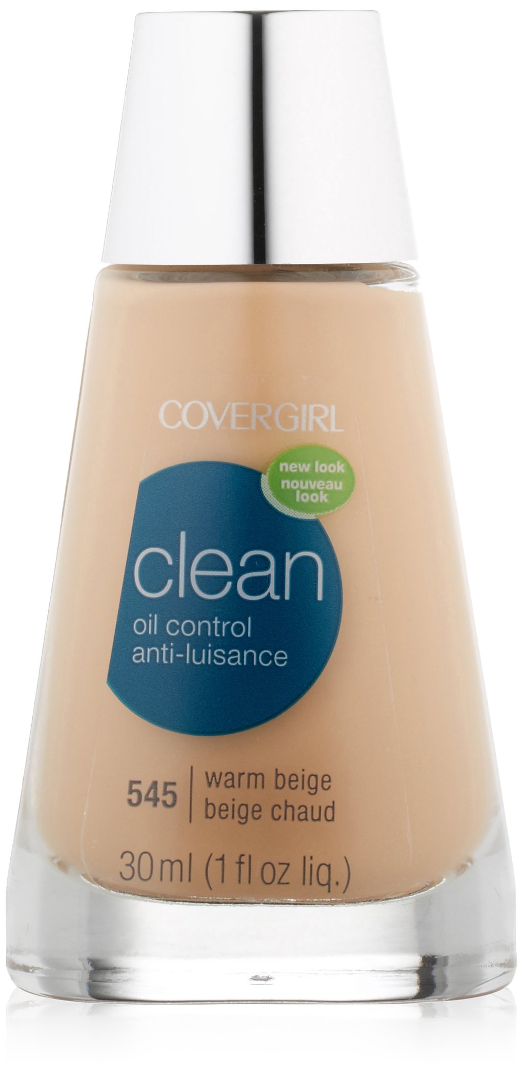CoverGirl Clean Oil Control Liquid Makeup - Warm Beige 545 (Pack of 2) | 1.0-Ounce Bottles | Oil-Free Foundation for Oily Skin | Matte Finish for All-Day Wear | Perfect for Daily Use & Special Occasions