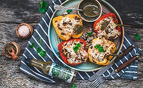 Hellfire Gourmet Green Hot Sauce with Carolina Reaper - Award-Winning Verde Sauce (5 oz) | Featured in Men's Fitness Magazine | Healthy Spicy Condiment for Tacos, Wings & Bloody Marys