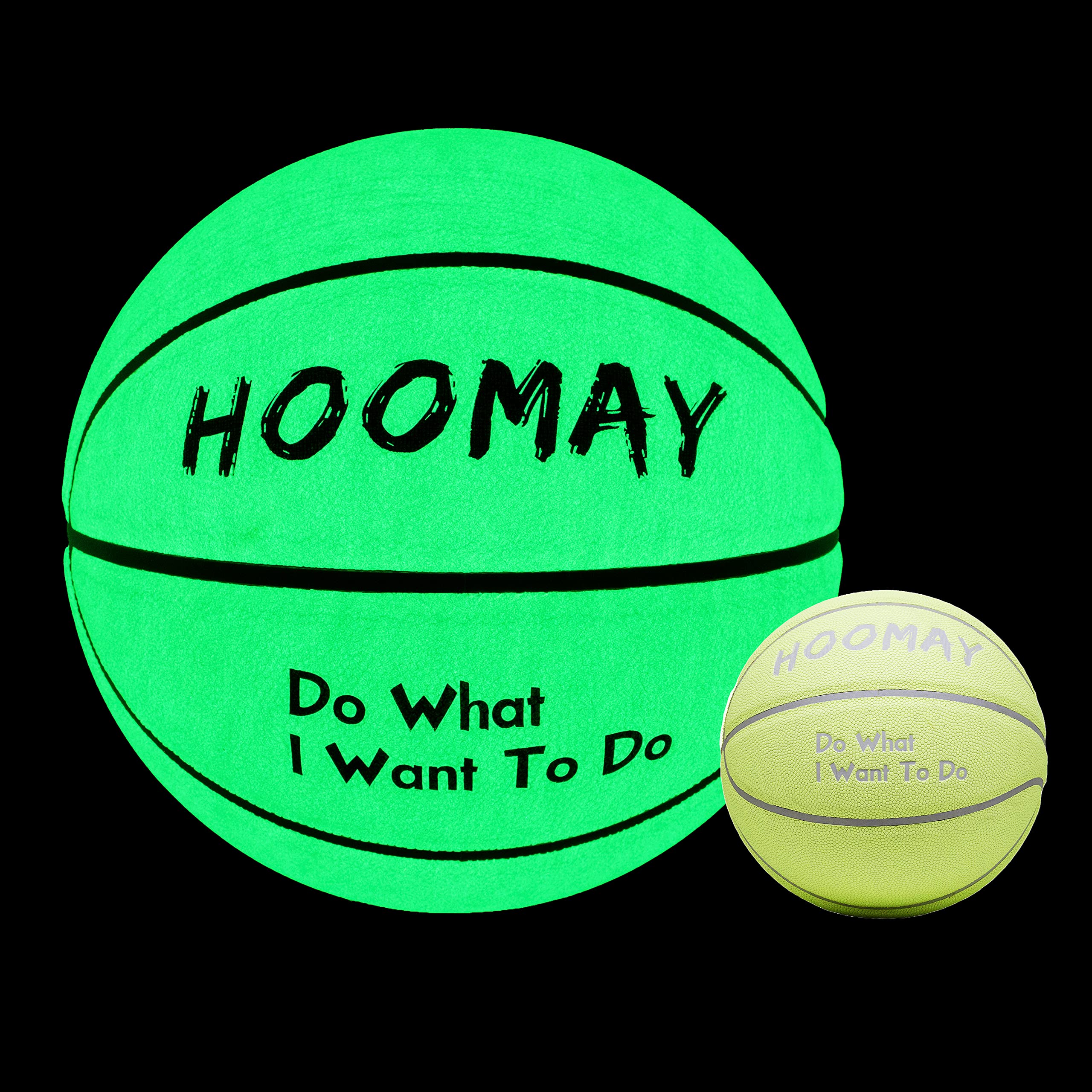 Glow in The Dark Basketball - Luminous Glowing Leather Basketball for Indoor & Outdoor Play - Perfect Night Basketball Gift for Kids, Men & Women - Fun for Night Games, Backyard Play & Sports Training