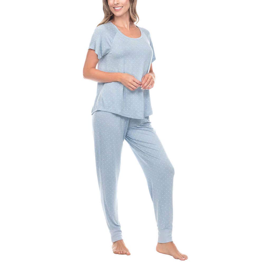 Honeydew Women's 2-Piece Jersey Pajama Set - Soft Lounge Pants & Top for Sleep, Relaxation & Home Comfort