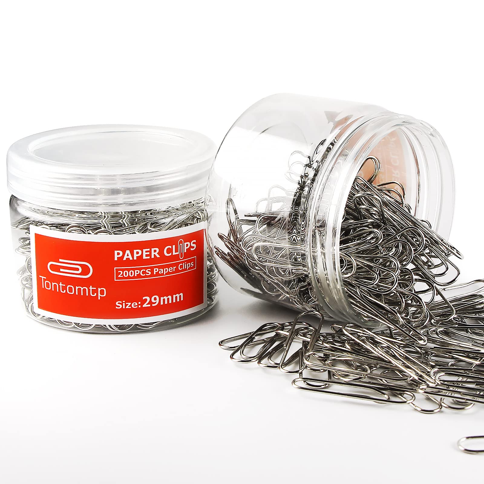 Premium Silver Paper Clips - 2 Pack (29mm Each) for Office, School & Home Organization | Strong Metal Binder Clips for Documents, Notes & DIY Crafts | Perfect for Filing, Gift Wrapping & Creative Projects