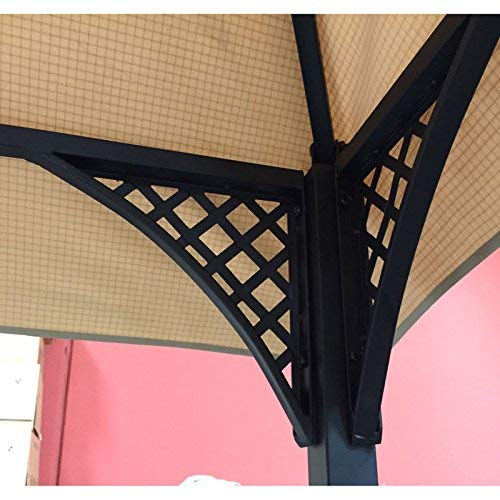 Garden Winds Replacement Canopy for Windsor Grill Gazebo - Riplock 350 Beige - Fits Model L-GG054PST Only - Durable Outdoor Shade Cover for Patio, Deck, and Backyard Protection