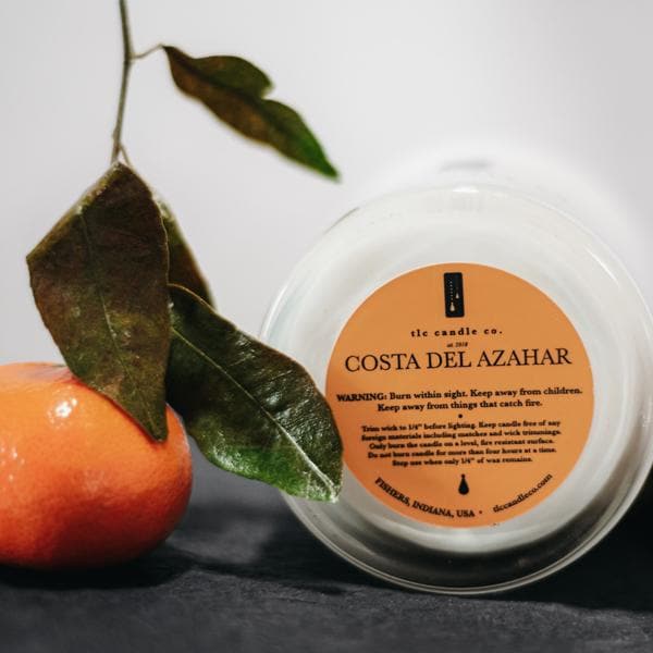 Premium Costa Del Azahar Orange Blossom Soy Candle - Natural, Long-Lasting Fragrance for Home, Spa & Relaxation | Perfect for Aromatherapy, Gifts & Cozy Evenings
