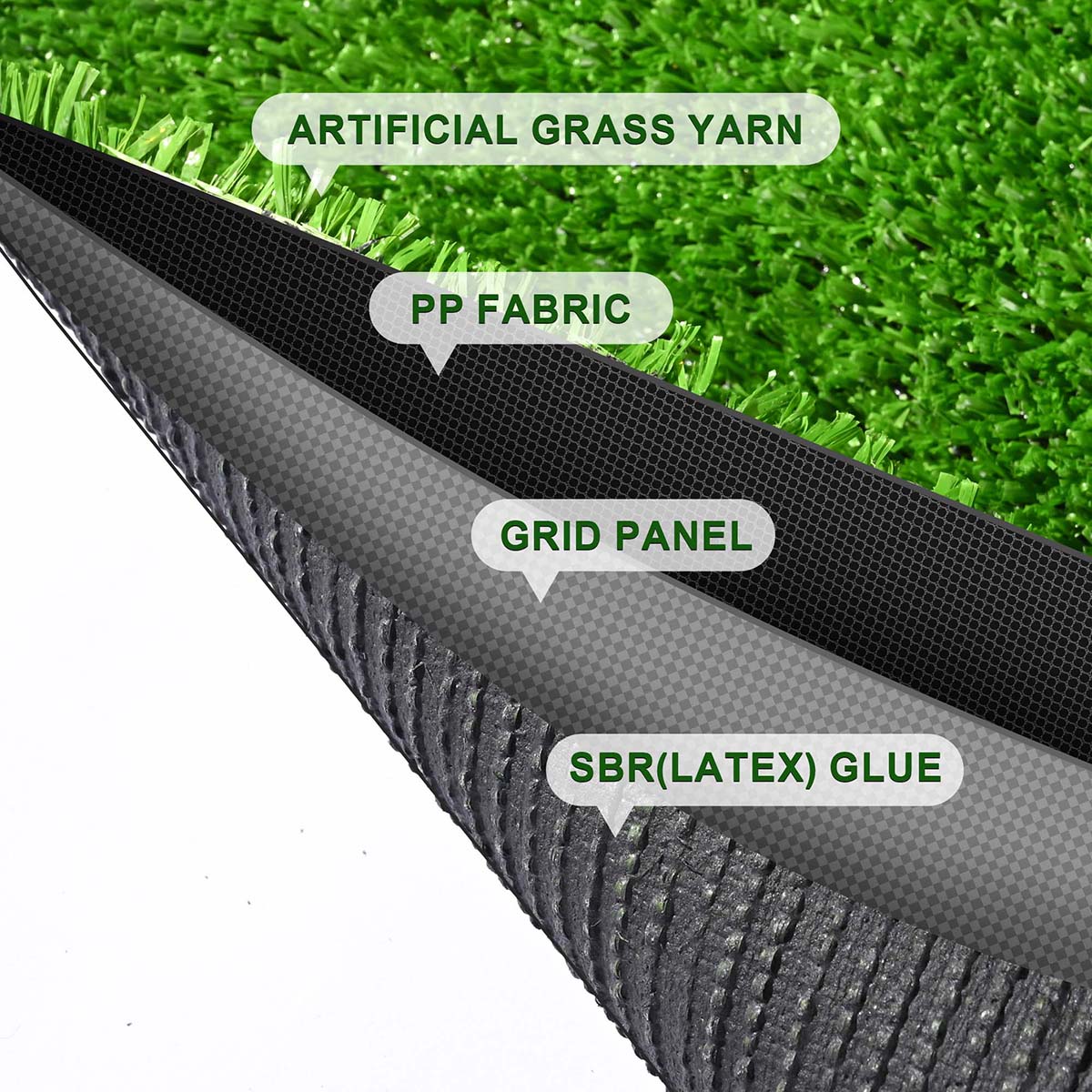 Premium 65x6ft Artificial Grass Turf - Realistic Synthetic Lawn for Pets, Backyard & Landscaping - Durable, Low Maintenance & UV Resistant - Perfect for Dog Runs, Play Areas & Outdoor Decor (2-Pack)