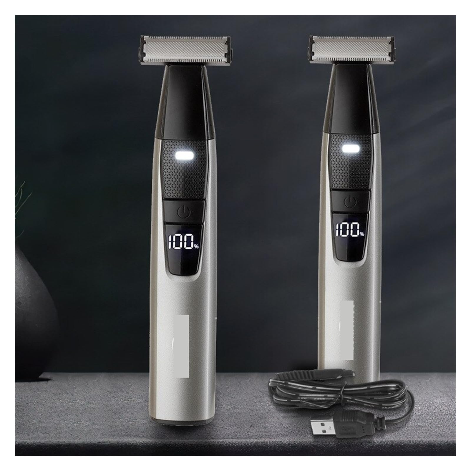 Electric Razor for Men & Women - USB Rechargeable Full Body Trimmer with T-Blade & LED Display - Portable Wet/Dry Shaver for Travel, Gym & Home Use - Washable Hair Clipper for Face, Legs & Body Grooming