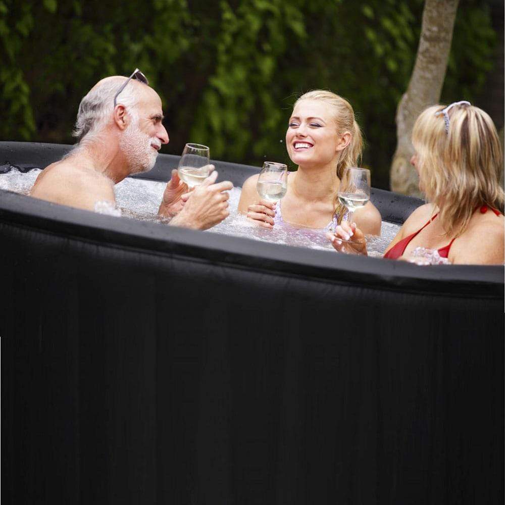 MSpa Mont Blanc 4-Person Inflatable Bubble Hot Tub with 120 Air Jets - Portable Outdoor Spa for Relaxation, Hydrotherapy & Backyard Parties (Model MB049)
