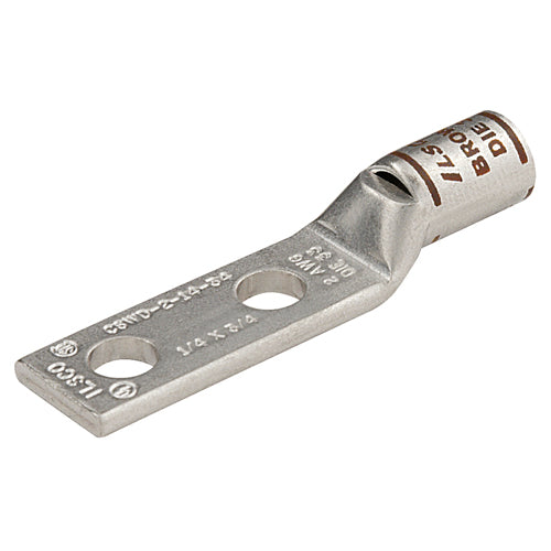 CSWD 4/0 Ilsco SureCrimp Standard Barrel 2 Hole Copper Lug - Heavy Duty Electrical Connector for Industrial Wiring and Power Distribution