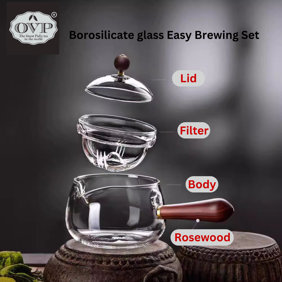 Premium 500ml Borosilicate Glass Teapot with Ergonomic Handle - Heat-Resistant Rotating Design for Loose Leaf Tea, Herbal Infusions & Coffee Brewing - Perfect for Home, Office & Gift Giving