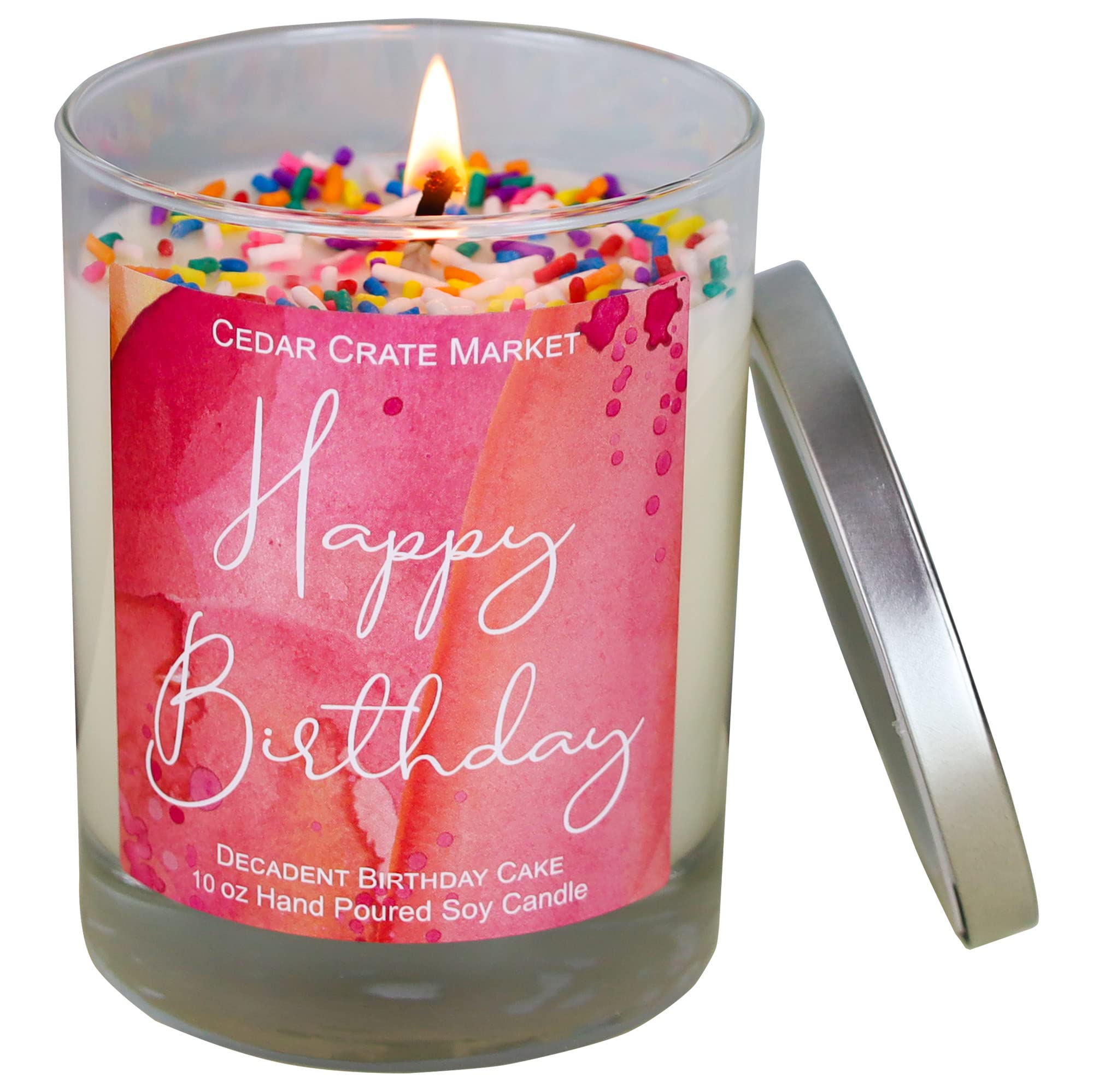 Buttercream Vanilla Scented Birthday Candles for Women | 100% Soy Wax, Made in USA | Unique Gifts for Her, Mom, Sister, Best Friend, Coworker | Perfect for Birthday Celebrations, Home Decor & Relaxation