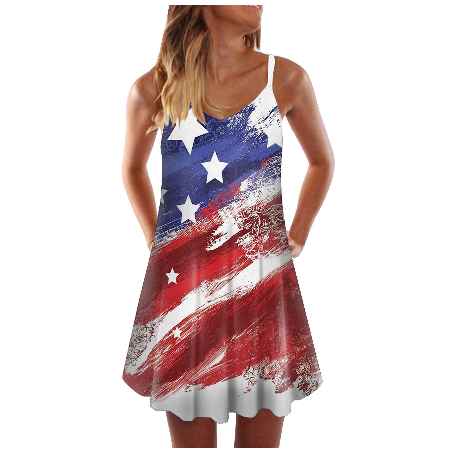 Women's Summer Dresses - Casual Sleeveless Midi Sundress, A-Line Tank Dress for Beach, Vacation & Outdoor Activities | Flowy Comfortable Fashion for Hot Weather