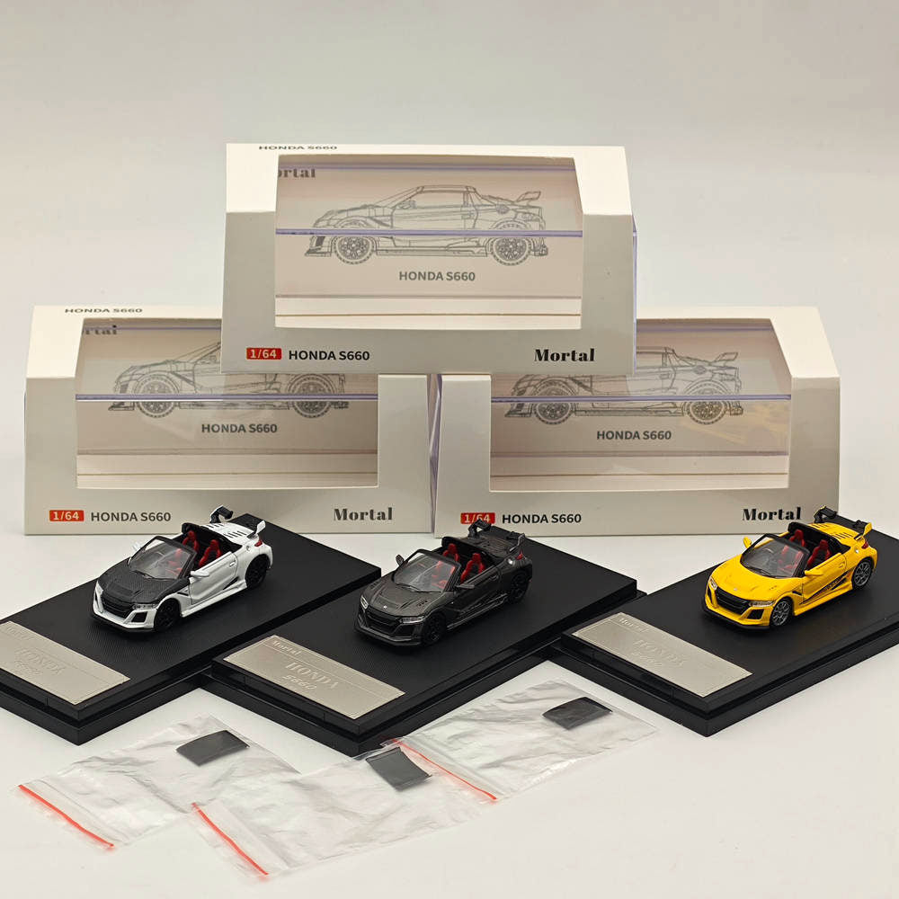 1:64 Scale Honda S660 Mugen Convertible Diecast Model Car with Removable Top Cover - Limited Edition Collectible Toy for Car Enthusiasts & Gift Ideas - Perfect for Display, Collection, and Racing Game Scenes