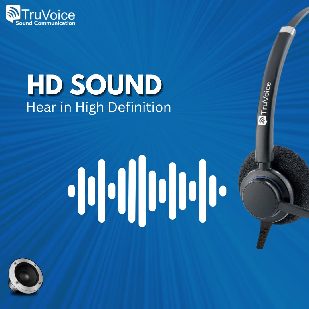 TruVoice USB Computer Headset with Noise Canceling Microphone - HD-150 Headset for Call Centers, Online Training & Softphones (Includes 2 Headsets, USB Cable & Training Y Cable) - Perfect for Remote Work, Customer Service & Virtual Meetings