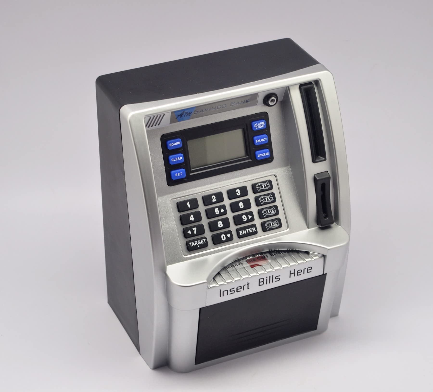 2024 Upgraded ATM Piggy Bank for Kids & Adults - Electronic Money Saving Box with Card, Password Login, Coin & Bill Recognition, Balance Calculator - Perfect for Financial Education, Allowance Management & Home Savings (White)