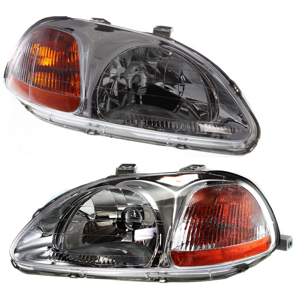 KarParts360 Replacement Headlight Assembly Pair for 2001-2004 Ford Escape - Driver & Passenger Side with Bulbs (Replaces FO2518103, FO2519103) | Perfect for Night Driving, Foggy Conditions & Vehicle Restoration
