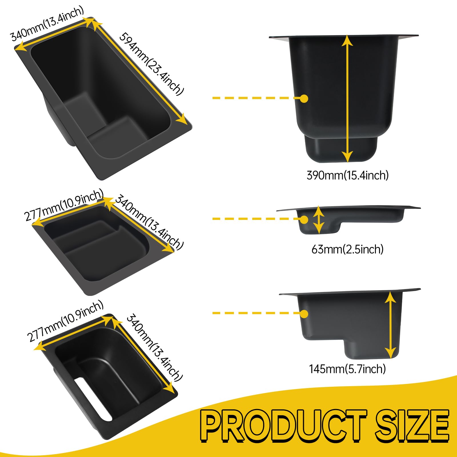 Underseat Storage Box for 2015-2021 Polaris Ranger 500/570 | Under Seat Organizer Bin with 50