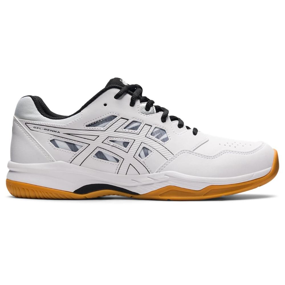 ASICS Gel Renma Men's Indoor Volleyball Shoes - White/Black - Lightweight Court Sneakers for Badminton, Squash & Indoor Sports