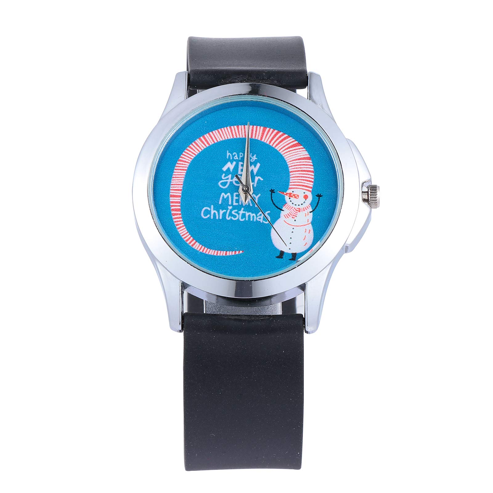 Christmas Decorations & Women's Quartz Watch with PVC Cartoon Watchband - Perfect for Holiday Gifts, Party Favors, and Festive Outfits