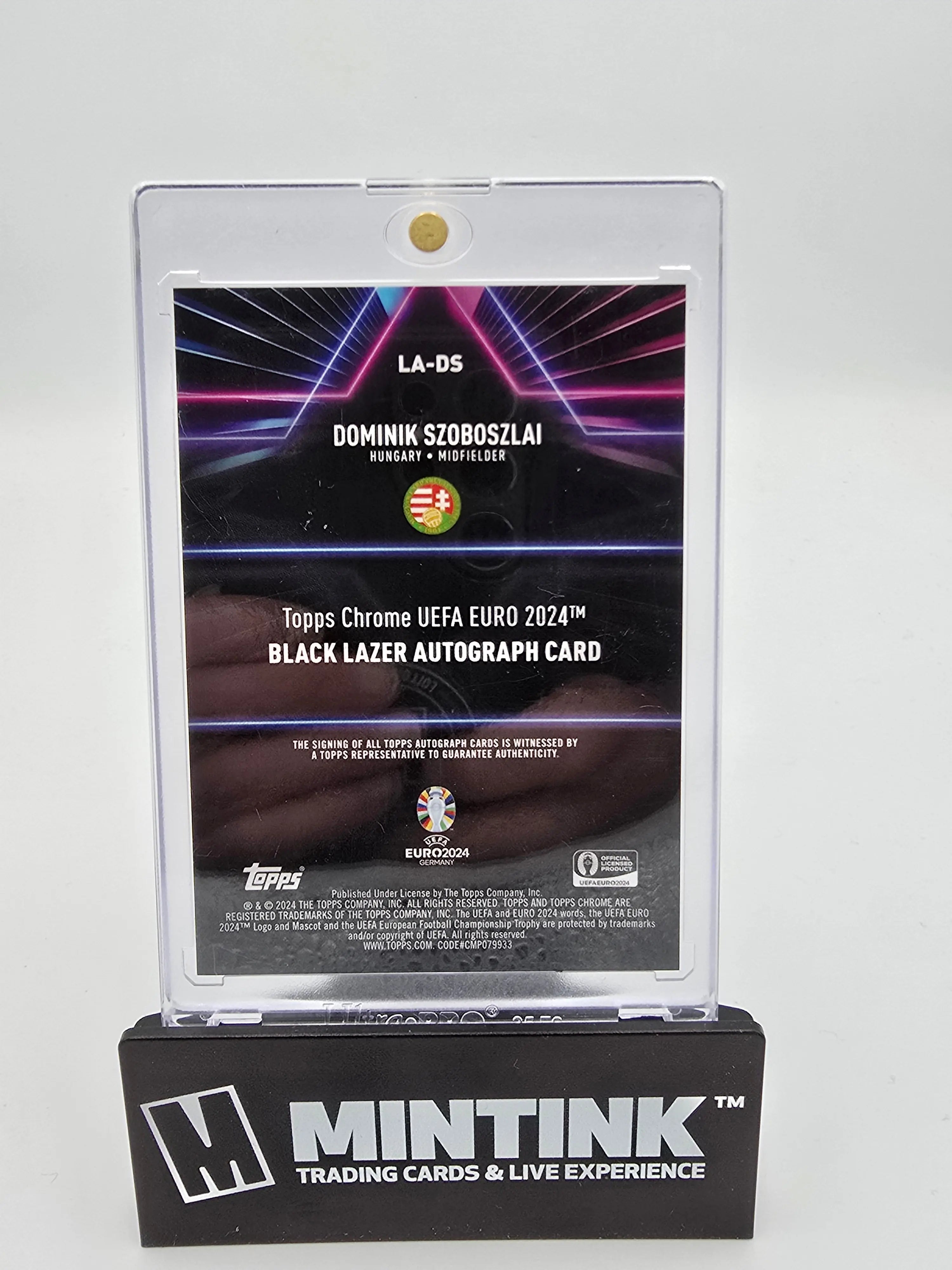 2024 Topps Chrome Soccer Euro 2024 Dominik Szoboszlai Black Lazer Autograph /50 - Rare Collectible Trading Card for Soccer Fans & Memorabilia Collectors - Perfect for Display, Investment, and Gifting