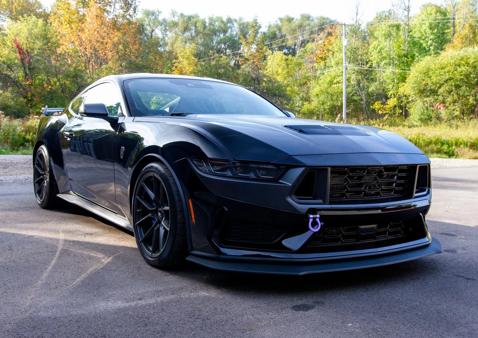 Blue Track Racing Style Tow Hook Ring for 2024+ Ford Mustang Dark Horse | High Performance Towing Accessory | Perfect for Track Days & Car Shows
