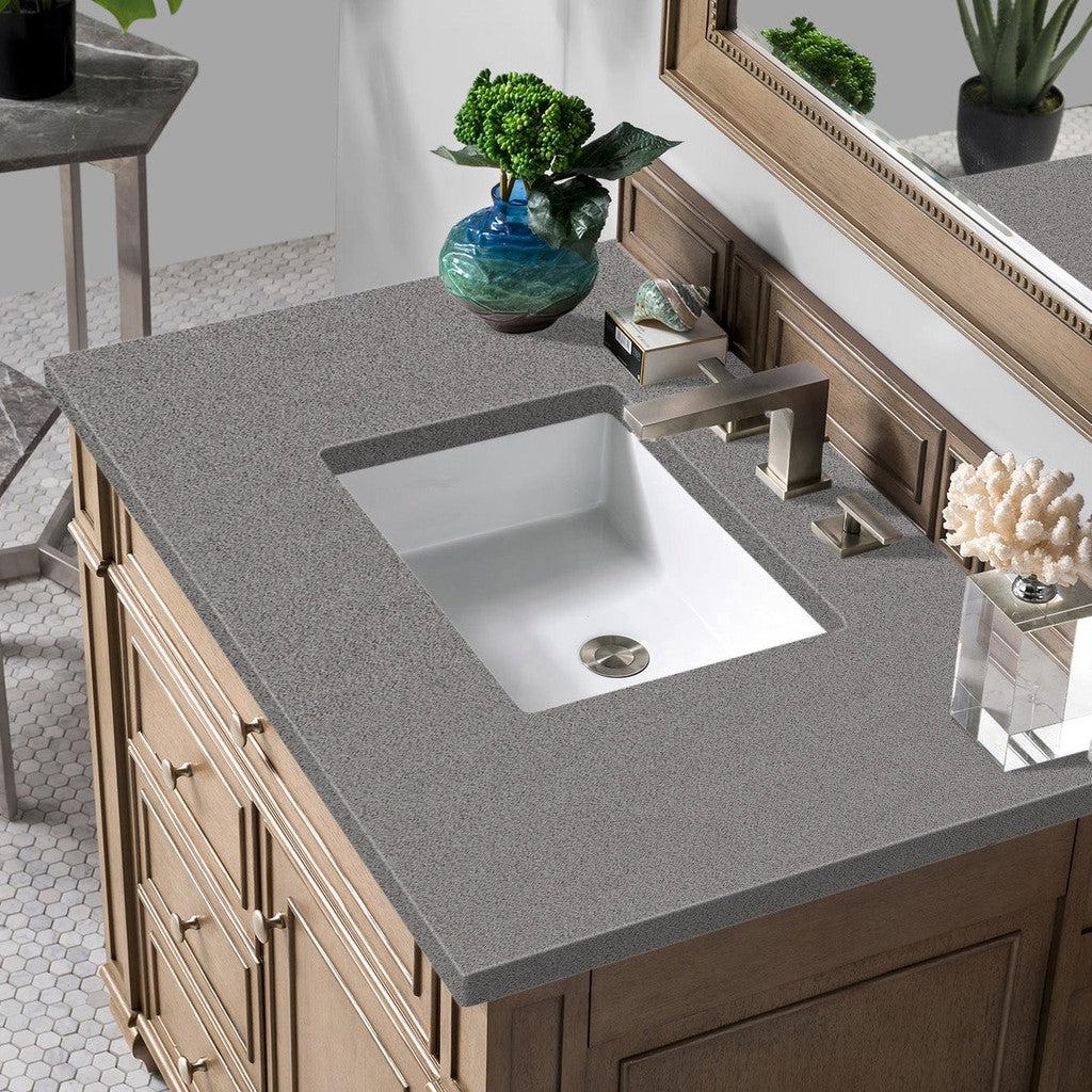 James Martin Vanities Bristol Collection 36 Inch Single Bathroom Vanity in Whitewashed Walnut with Countertop Options - Perfect for Modern Bathroom Renovations and Home Upgrades
