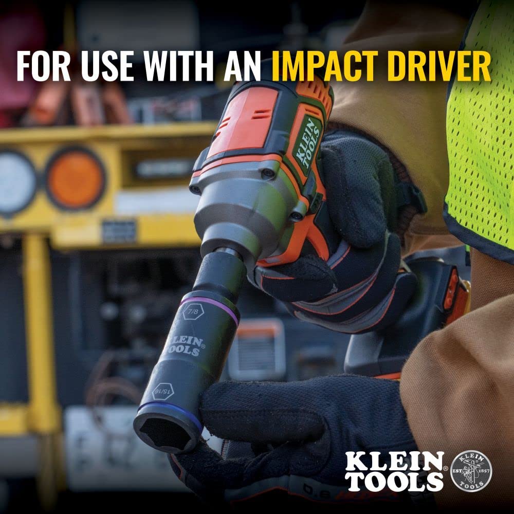 Klein Tools Impact Socket Set (66070) & Impact Driver Kit (80083) with Flip Sockets & Multi-Bit Screwdriver - Professional Auto Repair & DIY Home Improvement Tool Kit