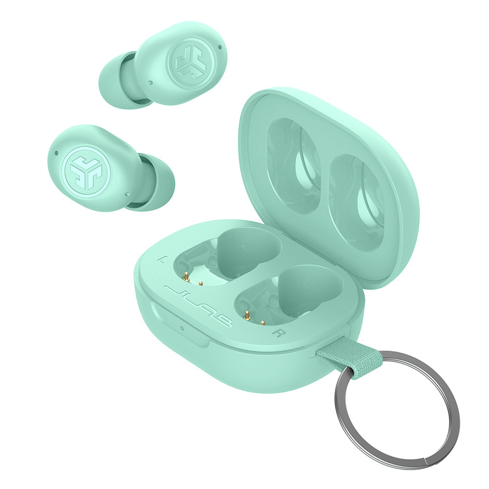 JBuds Mini True Wireless Earbuds - Bluetooth 5.0, IPX5 Waterproof, 24H Playtime, Noise Cancelling, Mint Green | Perfect for Gym, Running, Travel & Workouts