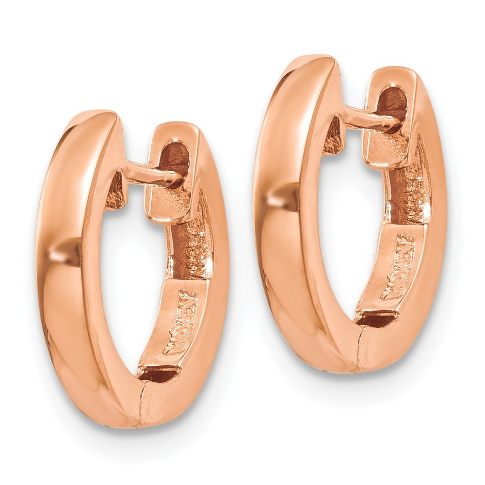 14K Rose Gold Hinged Hoop Earrings for Women - Elegant & Hypoallergenic Jewelry - Perfect for Everyday Wear, Parties & Gifts