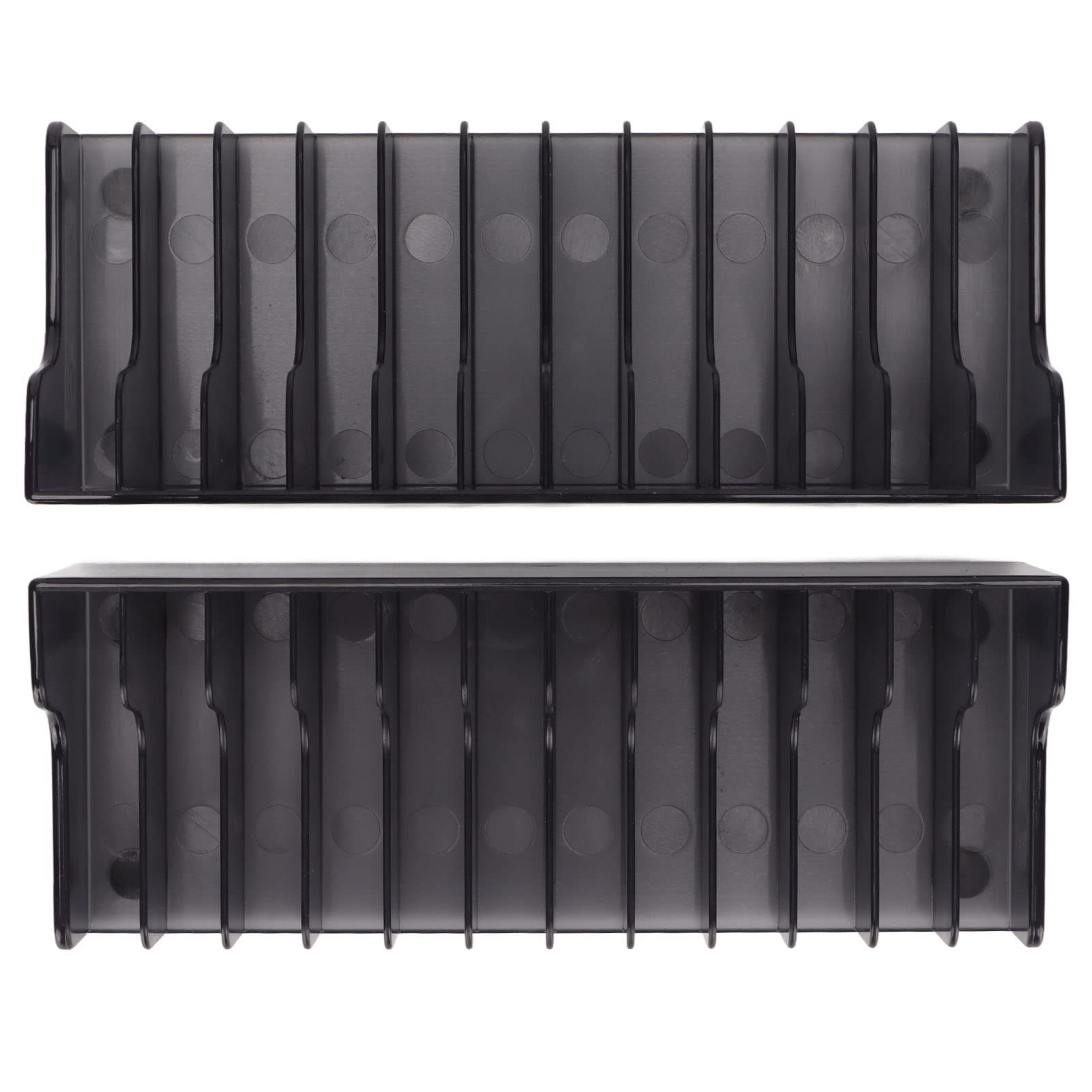 2 Pack Nintendo Switch Lite Game Storage Bracket - Holds 24 CD/DVD/Blu-Ray Discs - Black Game Holder Rack Organizer for Switch Games & Movies - Perfect for Gaming Room & Media Shelf Organization
