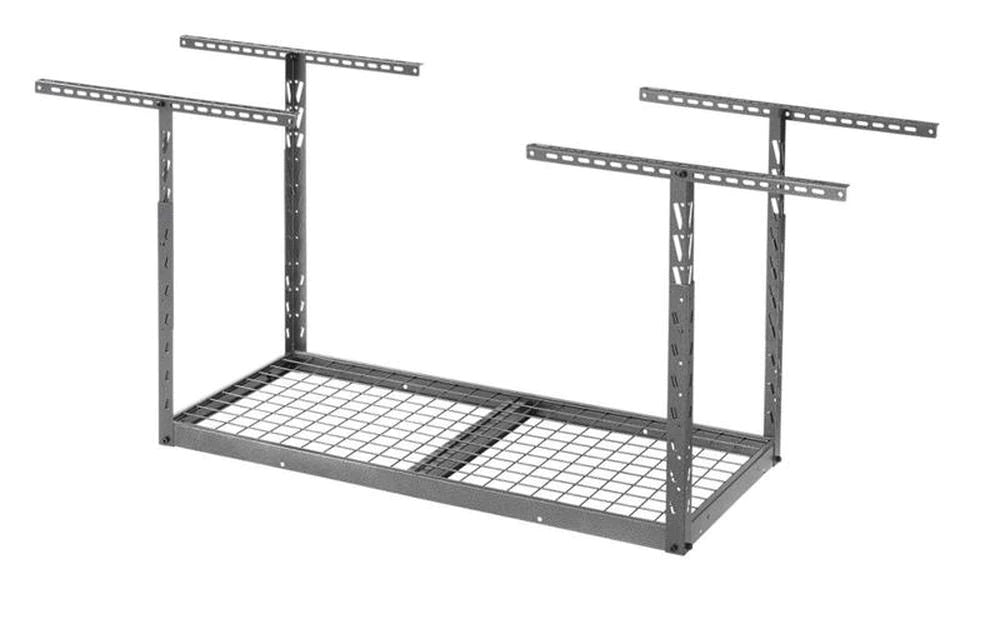 Gladiator Overhead GearLoft Storage Rack 2' x 4' - Hammered Granite Finish - Garage & Basement Organization Solution for Sports Equipment & Tools