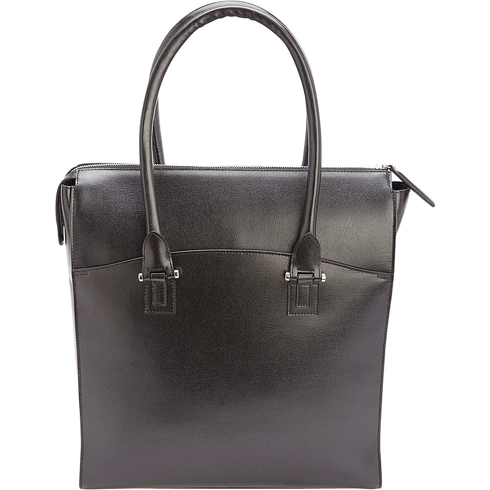 Premium Royce Leather RFID Blocking Travel Laptop Tote Bag - Saffiano Leather Business Carryall for Women & Men | Perfect for Work Commute, Air Travel & Office Essentials