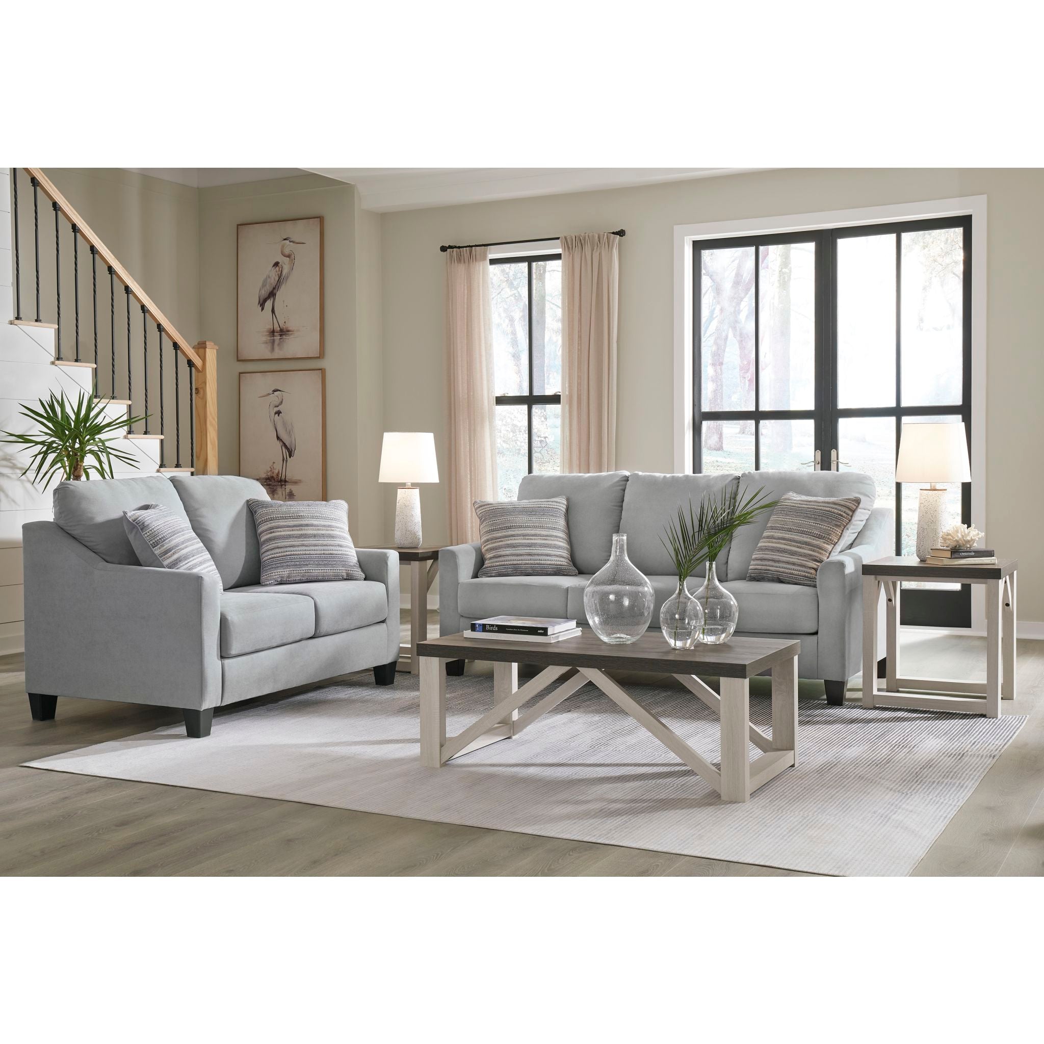 Adlai Loveseat in Shadow - Modern Two-Seater Sofa for Living Room, Lounge & Small Spaces - Perfect for Apartments, Dorms & Cozy Home Decor