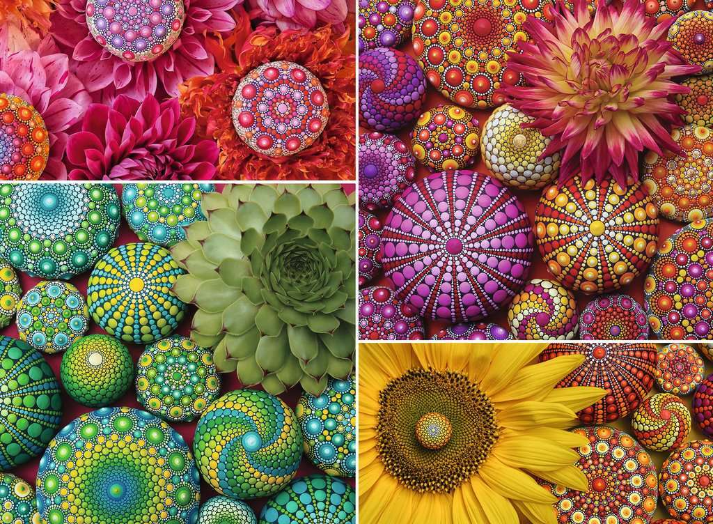 Elspeth McLean: Mandala Blooms Art Print - Vibrant Floral Wall Decor for Home, Office & Meditation Spaces