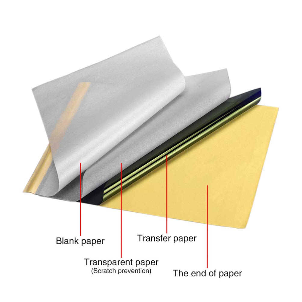 20 Sheets A4 Size Transfer Paper & Stencil Paper for DIY Crafts, Tattoo Designs, and Fabric Printing - Perfect for Artists, Tattooists, and Craft Enthusiasts