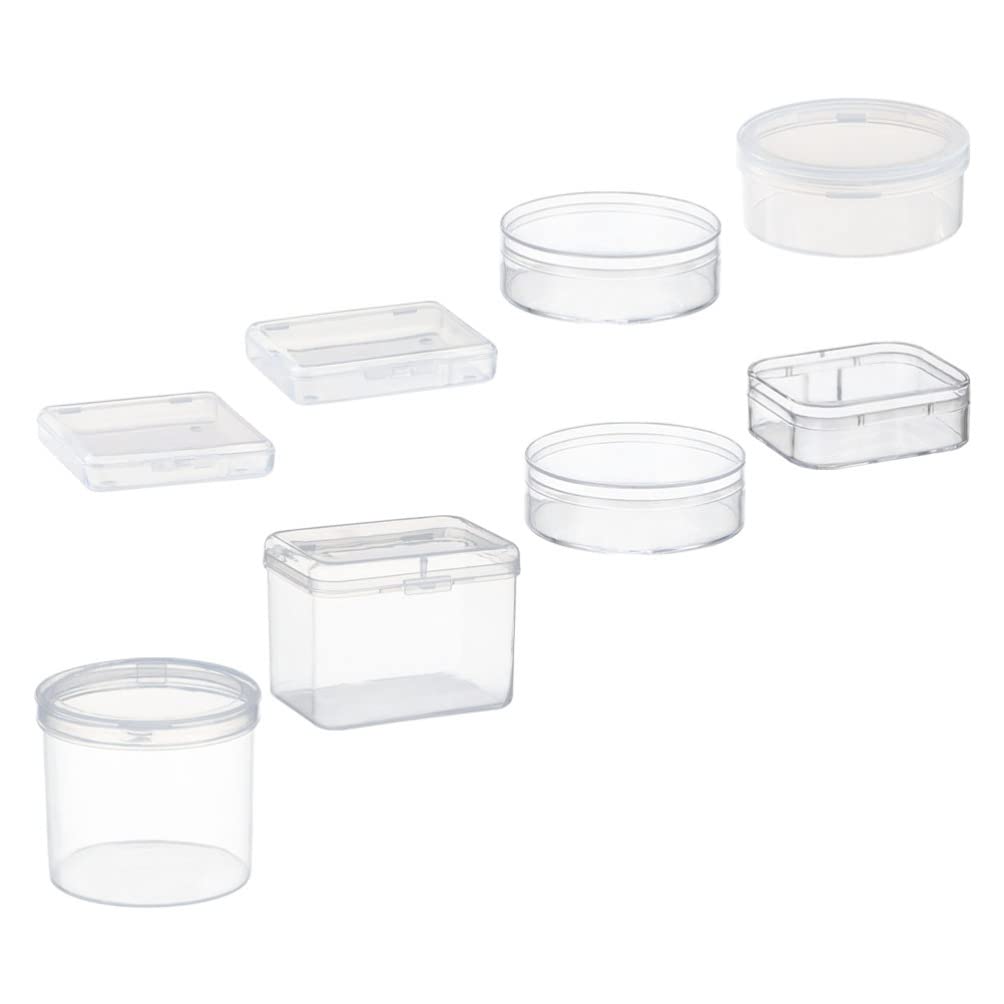 8pcs Powder Puff Holder & Makeup Sponge Case - Travel Cosmetic Storage Box for Face Powder, Blush & Beauty Tools | Portable PP Container for Makeup Organization & On-the-Go Touch Ups