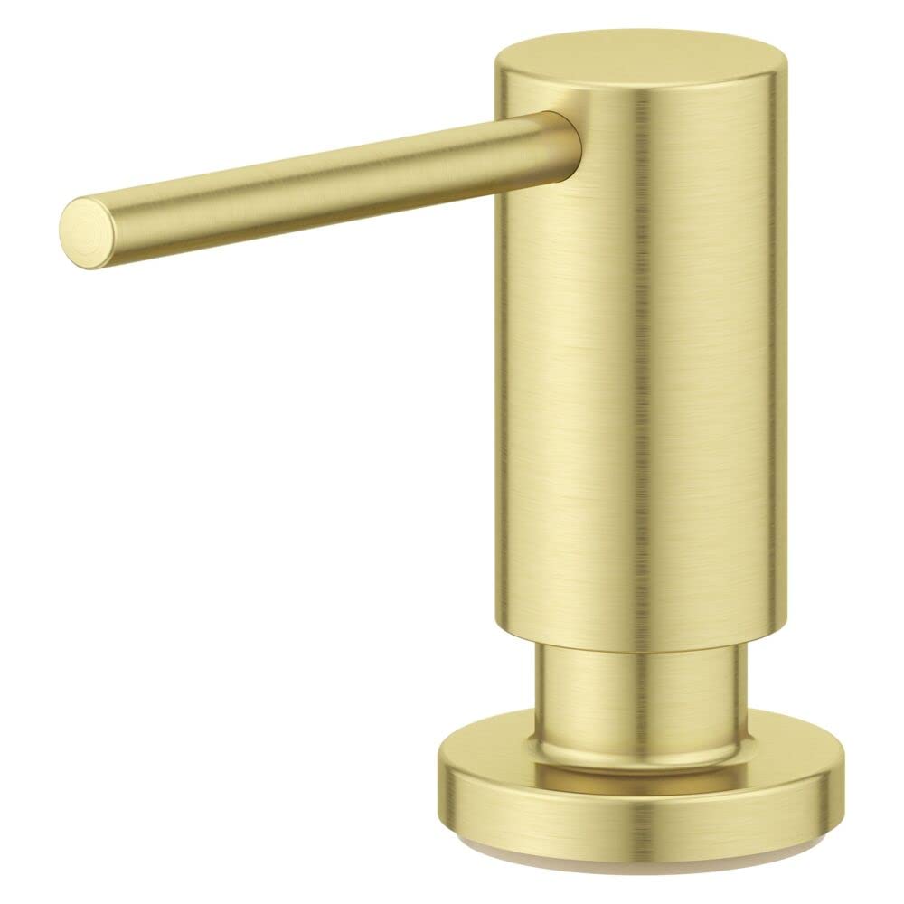 Pfister Brushed Gold Modern Kitchen Soap Dispenser - Touchless Automatic Liquid Soap Dispenser for Bathroom & Kitchen, Sleek Design with 17oz Capacity, Perfect for Modern Homes & Commercial Spaces