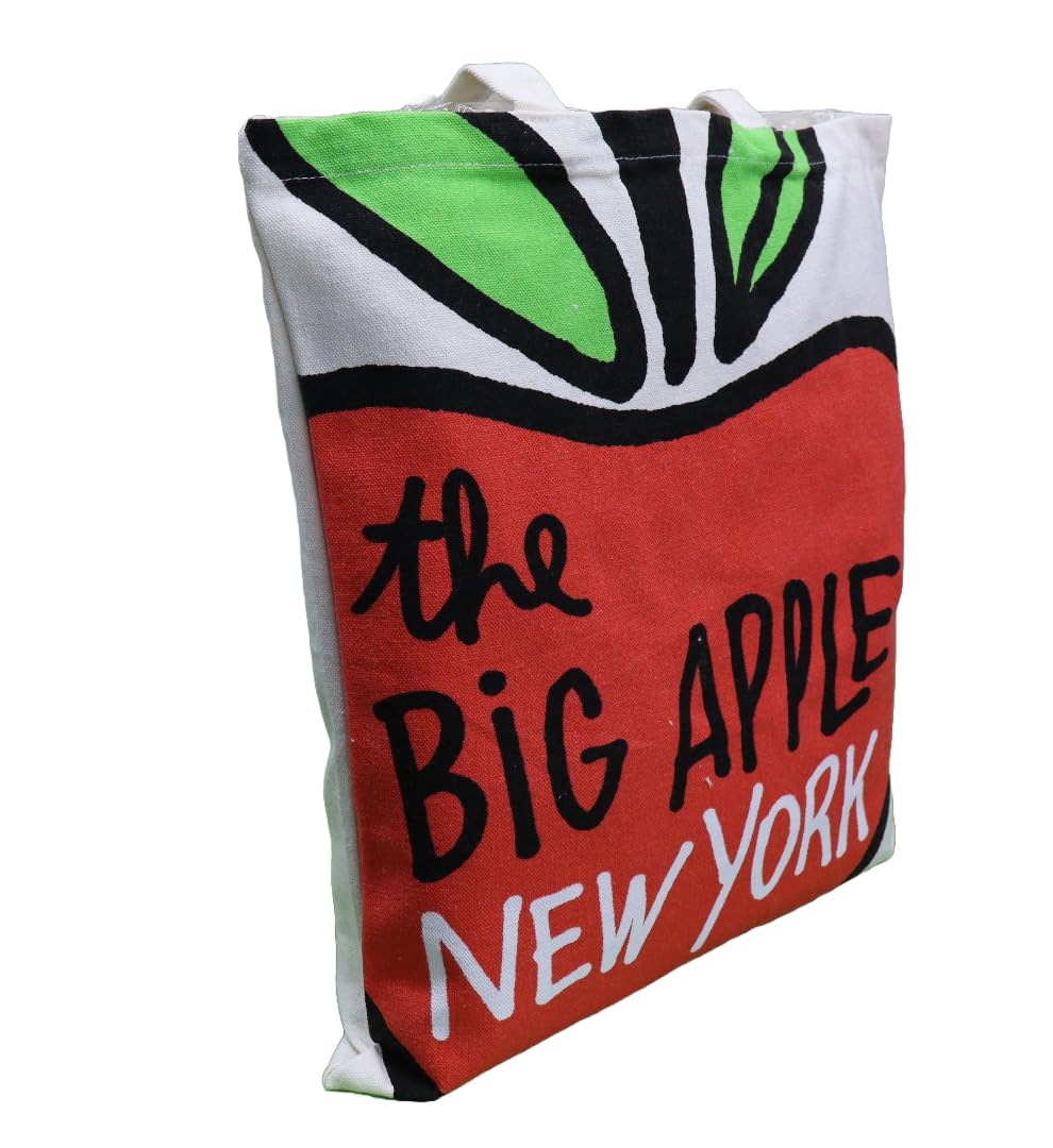 NYC Big Apple Cotton Tote Bag - Stylish Shopping & Beach Essential