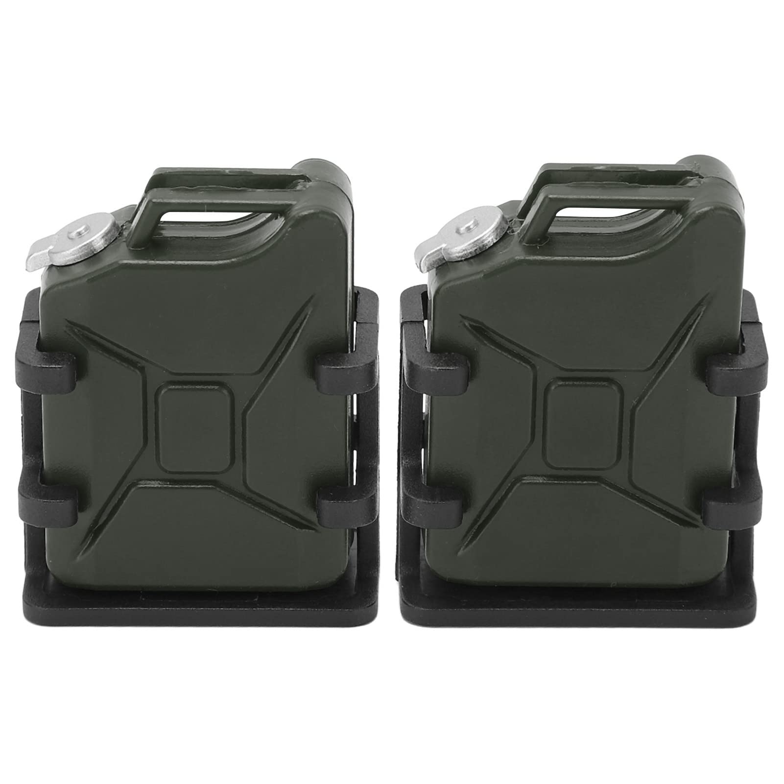 Jopwkuin 1/10 Scale RC Car Accessories - Realistic Dark Green Plastic Fuel Tank Decoration 42x34x20mm (1.7x1.3x0.8in) for Crawlers, Trucks & Off-Road RC Vehicles - Durable & Lightweight Simulation Oil Can for Enhanced Realism