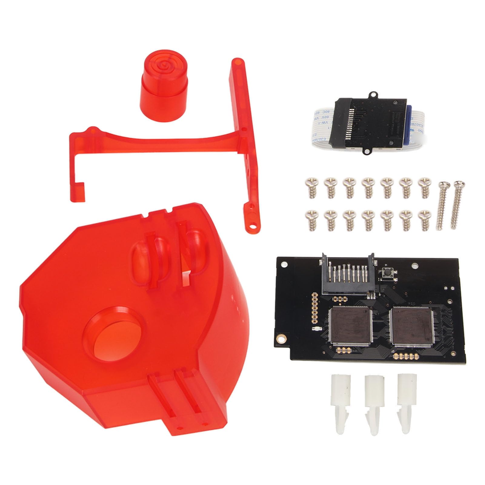 Optical Drive Sim Card & Storage Card Riser Kit V5.20 - Fast Play for DC Console VA1 (Transparent Red) - Perfect for Gaming Console Storage Expansion & Data Transfer