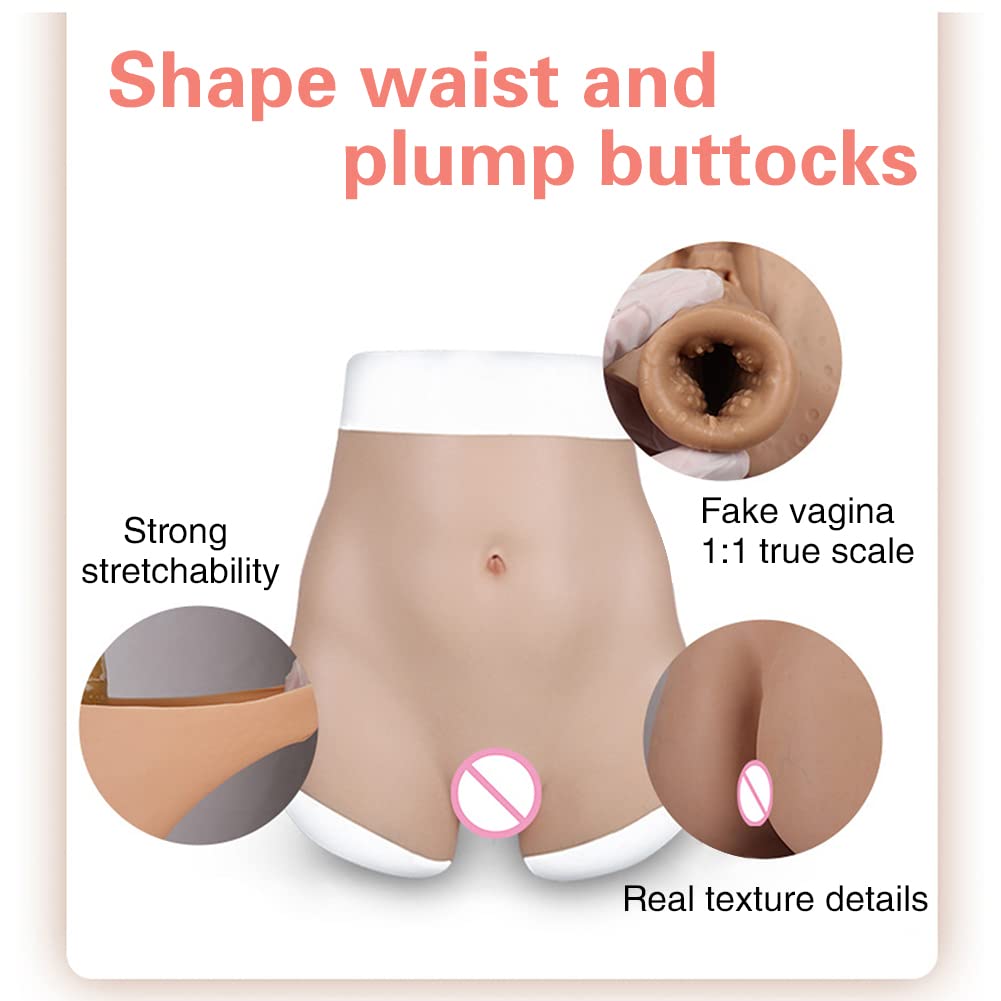Realistic Silicone Vagina Panties for Crossdressers & Transgender - Hip & Buttock Enhancer Underwear | Comfortable & Discreet Wear for Cosplay, Roleplay & Everyday Confidence